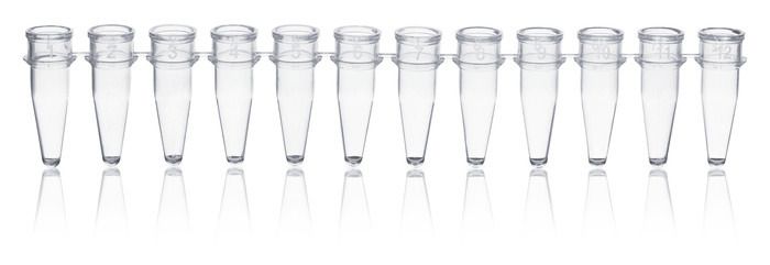 PCR strips, PP, BIO-CERT® PCR QUALITY — strips of 12