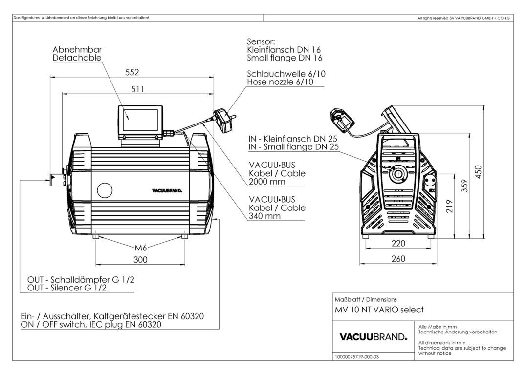MV 10 NT VARIO select