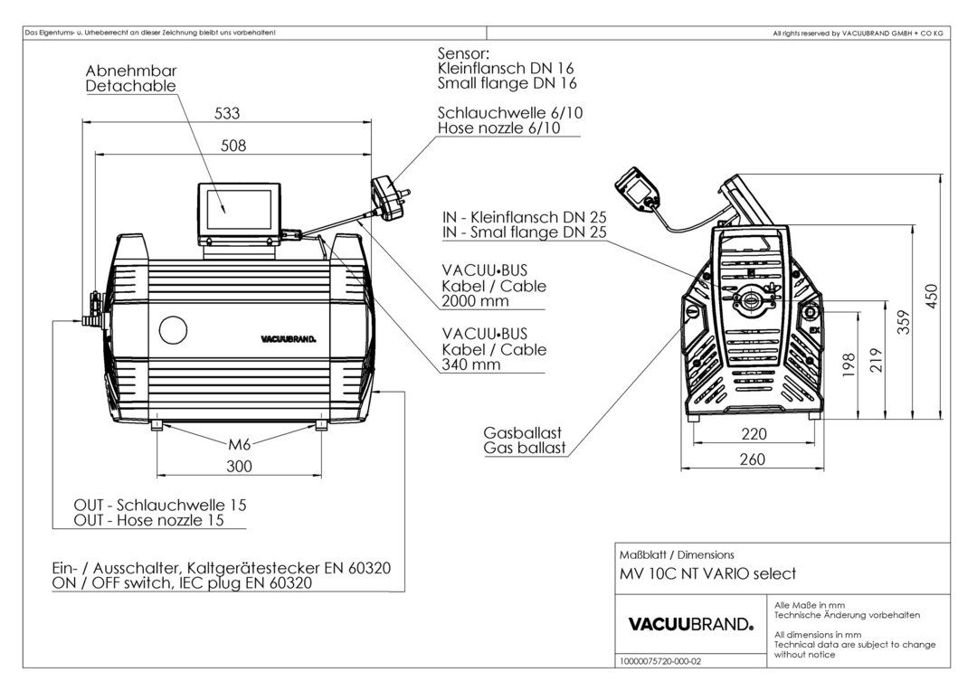 MV 10C NT VARIO select