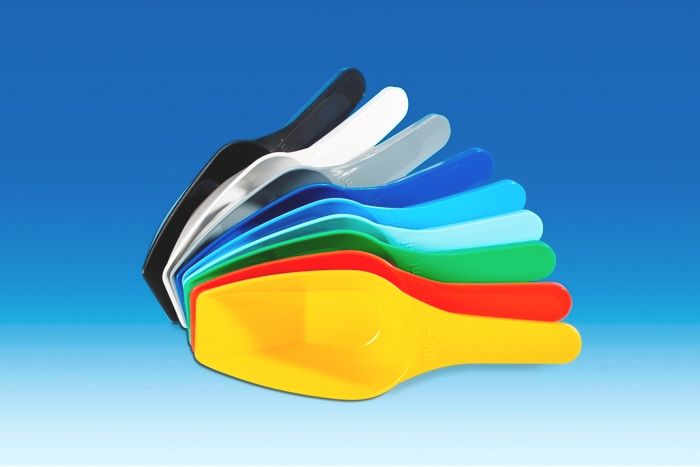 Measuring scoops, coloured, PP