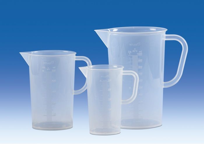 Graduated beakers, PP, molded graduations