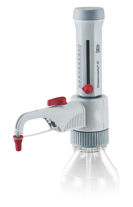 Bottle-top dispensers Dispensette® S, analog-adjustable, DE-M — 0.1 ml - 1 ml
