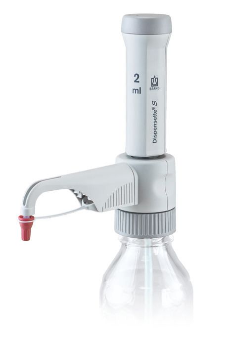 Bottle-top dispensers Dispensette® S, fixed-volume, DE-M — 2 ml