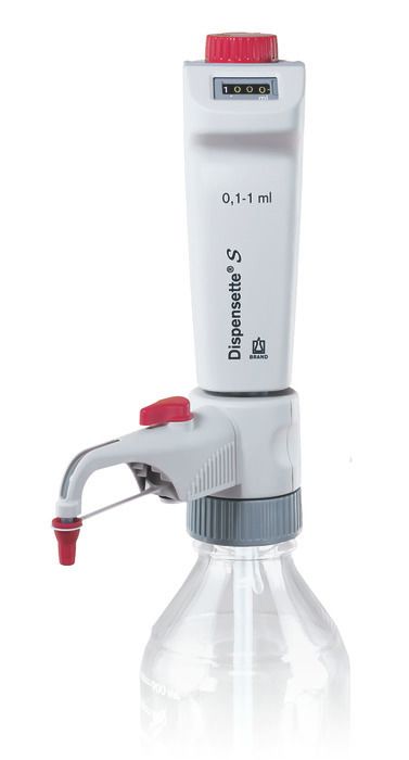 Bottle-top dispensers Dispensette® S, digital — 0.1 ml - 1 ml