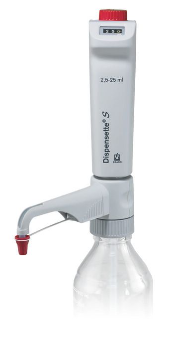 Bottle-top dispensers Dispensette® S, digital — 2.5 ml - 25 ml