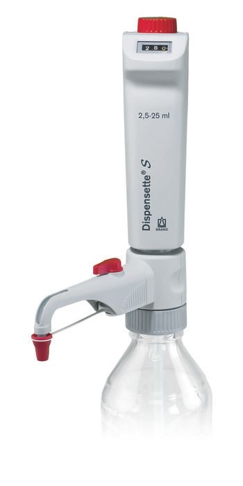 Bottle-top dispensers Dispensette® S, digital — 2.5 ml - 25 ml