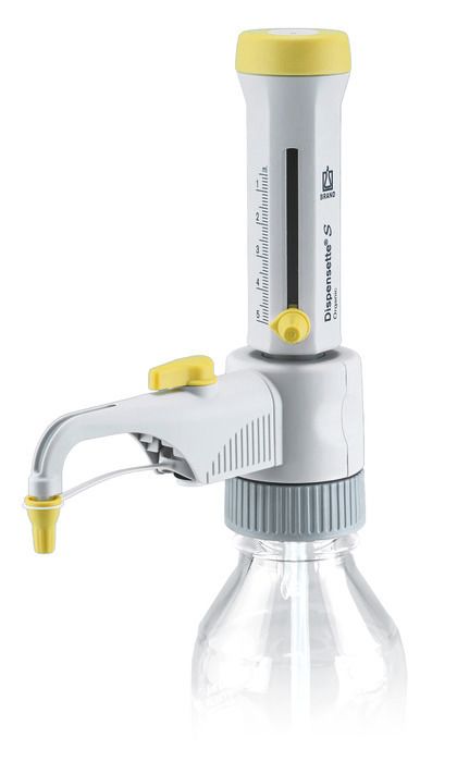 Bottle-top dispensers Dispensette® S Organic, analog-adjustable, DE-M — 0.5 ml - 5 ml