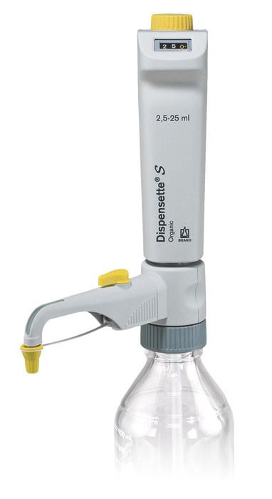 Bottle-top dispensers Dispensette® S Organic, digital, DE-M — 2.5 ml - 25 ml