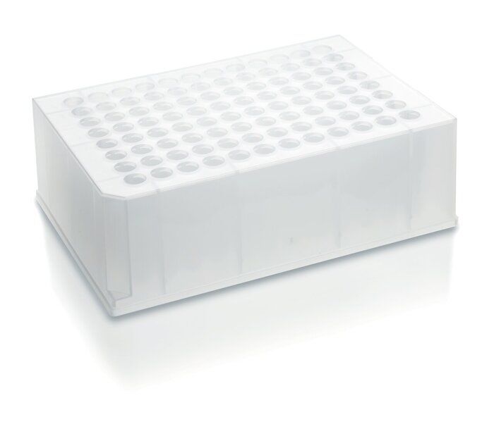 Deep-well plate, 96-well, PP — 1.1 ml