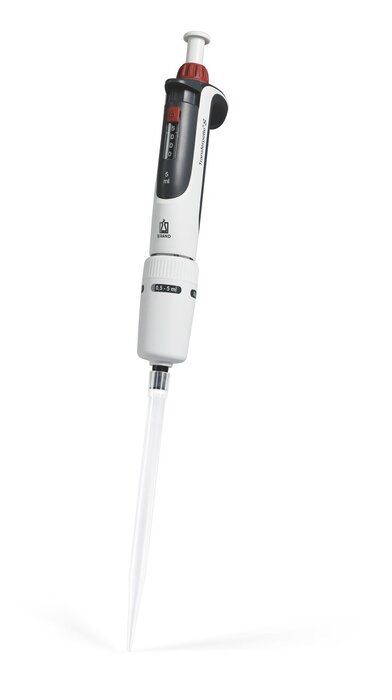 Single-channel micropipette Transferpette® S, adjustable, DE-M — 500 - 5,000 μl