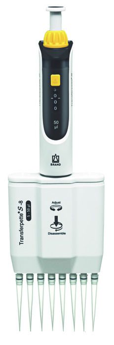Multi-channel micropipette Transferpette® S -8, adjustable, DE-M — 5 - 50 μl