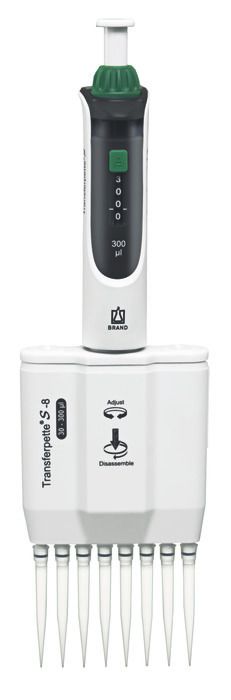 Multi-channel micropipette Transferpette® S -8, adjustable, DE-M