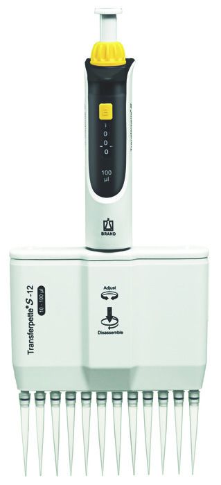 Multi-channel micropipette Transferpette® S -12, adjustable, DE-M — 10 - 100 μl