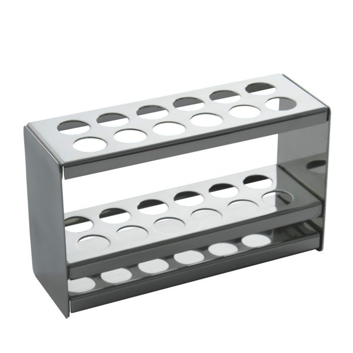 Rack for test tubes, stainless steel, standard — diameter up to 17 mm