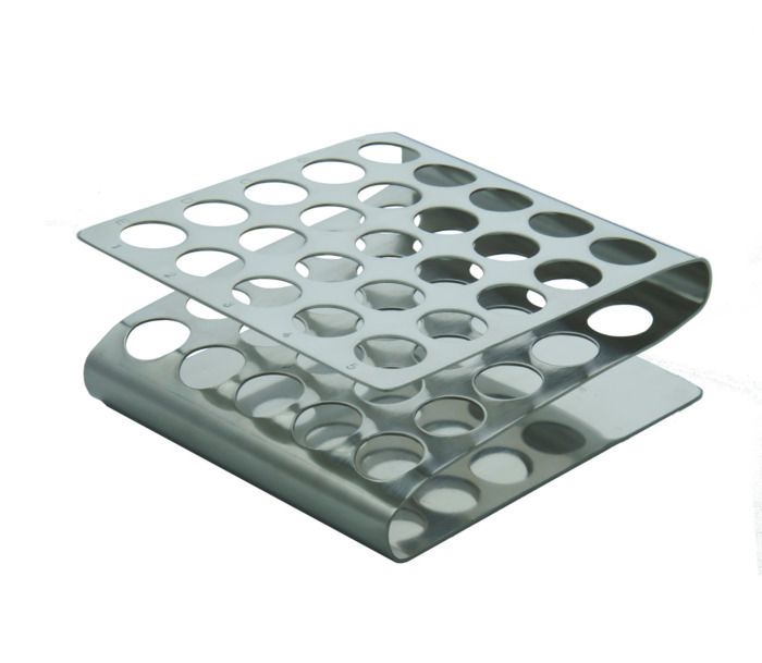 Rack for test tubes, stainless steel, Z-style