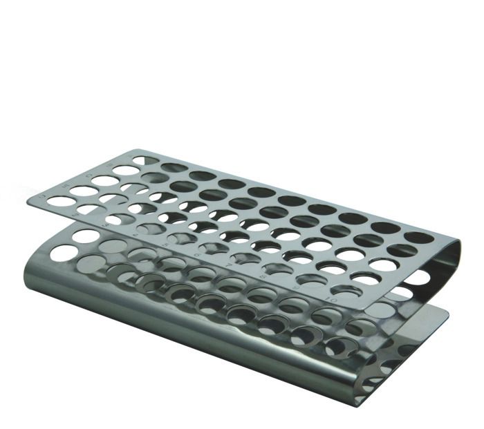 Rack for test tubes, stainless steel, Z-style — diameter up to 13 mm