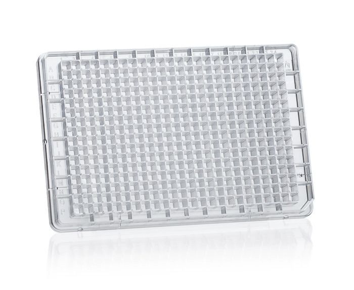 BRANDplates® microtitration plate, 384-well, cellGradeTM, PS, F-bottom, BIO-CERT® CELL CULTURE QUALITY, sterile