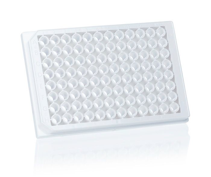 BRANDplates® microtitration plate, 96-well, cellGradeTM premium, PS, F-bottom, BIO-CERT® CELL CULTURE QUALITY, sterile — white
