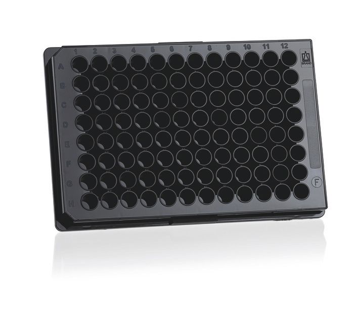 BRANDplates® microtitration plate, 96-well, pureGradeTM, PS, BIO-CERT® CERTIFIED QUALITY — black