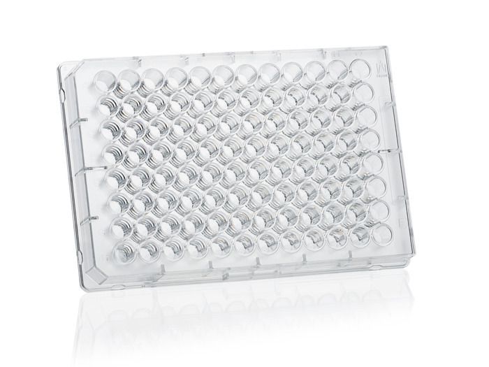 BRANDplates® microtitration plate, 96-well, pureGradeTM, PS, BIO-CERT® CERTIFIED QUALITY — transparent
