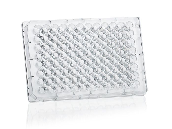 BRANDplates® microtitration plate, 96-well, pureGradeTM S, PS, BIO-CERT® CELL CULTURE QUALITY, sterile — transparent
