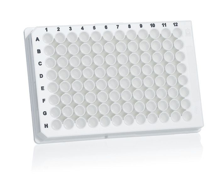 BRANDplates® microtitration plate, 96-well, pureGradeTM S, PS, BIO-CERT® CELL CULTURE QUALITY, sterile — white