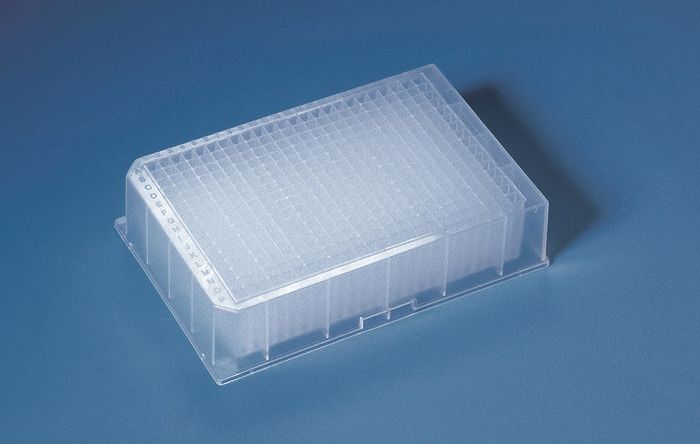 Deep-well plate, 384-well, V-bottom, PP, BIO-CERT® CERTIFIED QUALITY