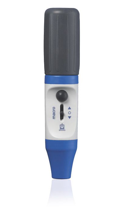 Pipette controllers macro, 0.1 ml - 200 ml, incl. spare membrane filter 3 μm — blue