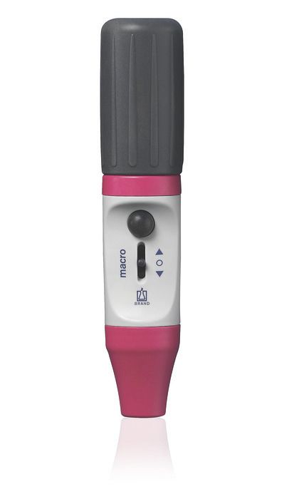 Pipette controllers macro, 0.1 ml - 200 ml, incl. spare membrane filter 3 μm — magenta