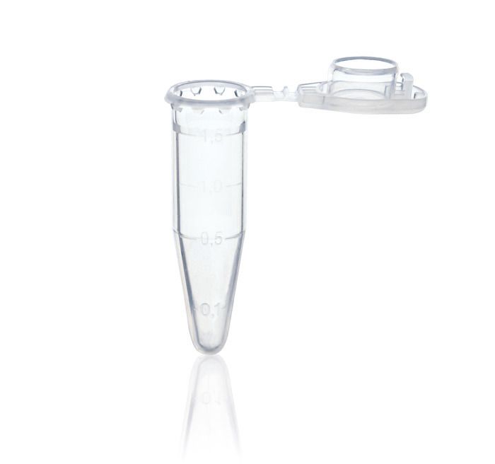 Microcentrifuge tubes, PP, 1.5 ml, with attached cap, BIO-CERT® PCR QUALITY
