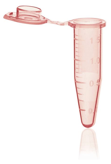 Microcentrifuge tubes, PP, 1.5 ml, with attached cap, BIO-CERT® PCR QUALITY — orange