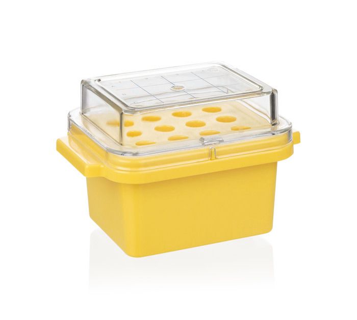 Mini cooler, for microtubes, 0.5 ml - 2 ml, PC — bench temperature maintained -20 °C for 60 minutes