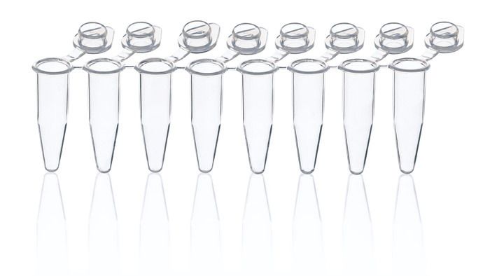 PCR strips, PP, BIO-CERT® PCR QUALITY — strips of 8
