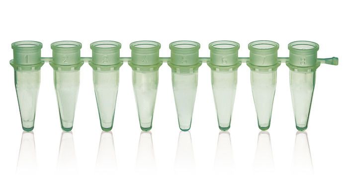PCR strips, PP, BIO-CERT® PCR QUALITY — strips of 8