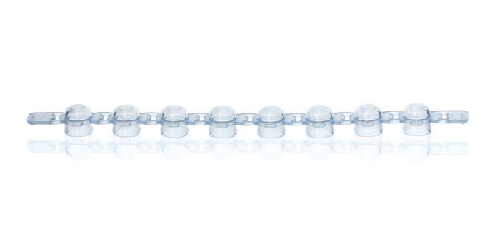 PCR Cap strips, PP, BIO-CERT® PCR QUALITY — strips of 8