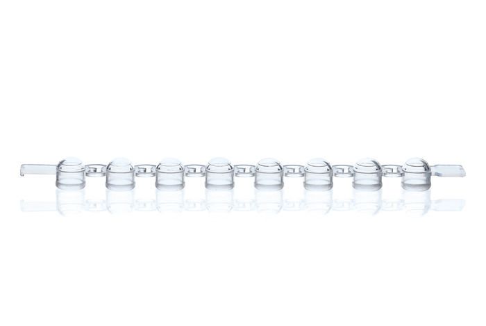 PCR Cap strips, PP, BIO-CERT® PCR QUALITY — strips of 8