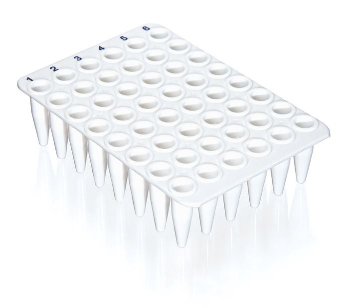 PCR plate 48-well, PP, 0.2 ml, without skirt, BIO-CERT® PCR QUALITY — standard