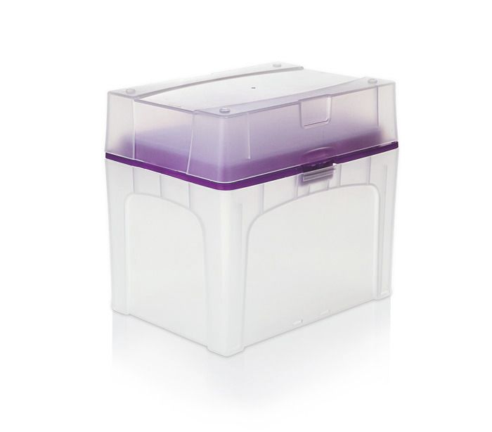 TipBox, empty, with tip tray, CERTIFIED LIFE SCIENCE QUALITY — 1.250 μl tips