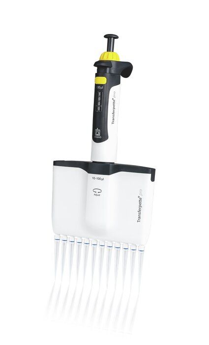 Multi-channel micropipette Transferpette® pro-12, adjustable, DE-M — 10 - 100 μl