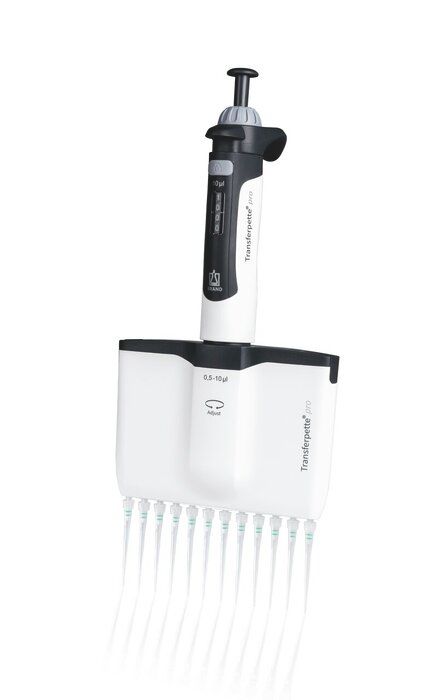 Multi-channel micropipette Transferpette® pro-12, adjustable, DE-M