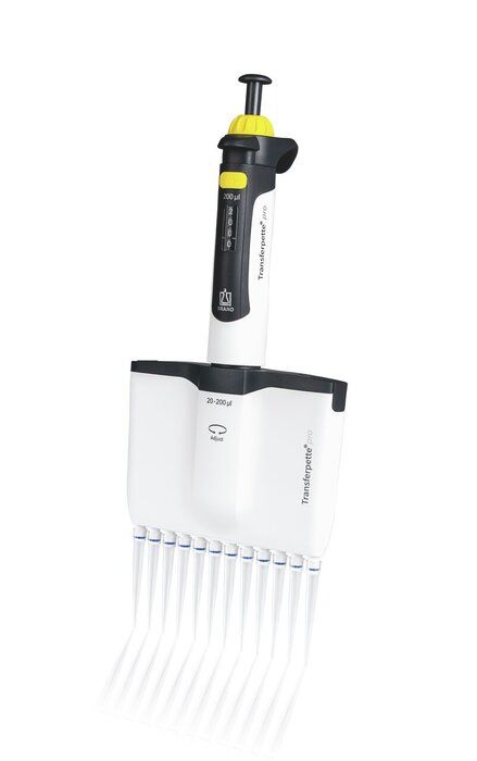 Multi-channel micropipette Transferpette® pro-12, adjustable, DE-M — 20 - 200 μl