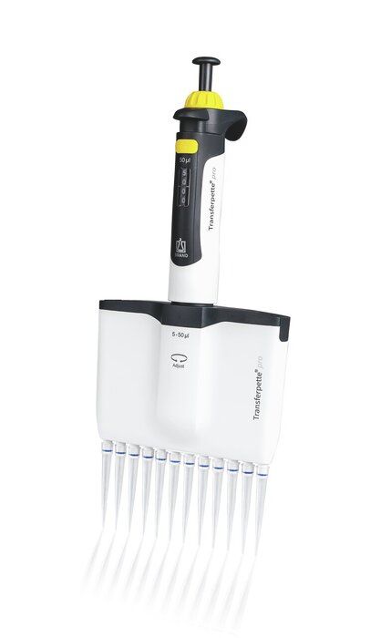 Multi-channel micropipette Transferpette® pro-12, adjustable, DE-M — 5 - 50 μl