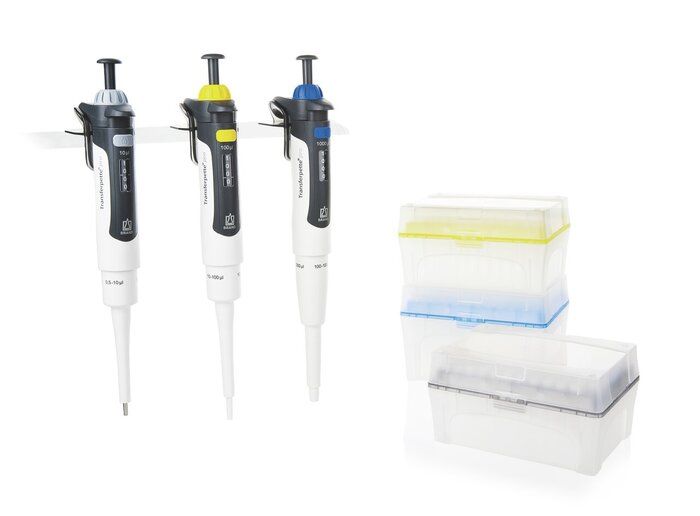Pipette sets Transferpette® pro, adjustable, DE-M — Starter-kit Standard
