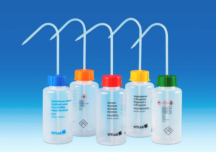 VITsafeTM safety wash bottles, wide-mouth